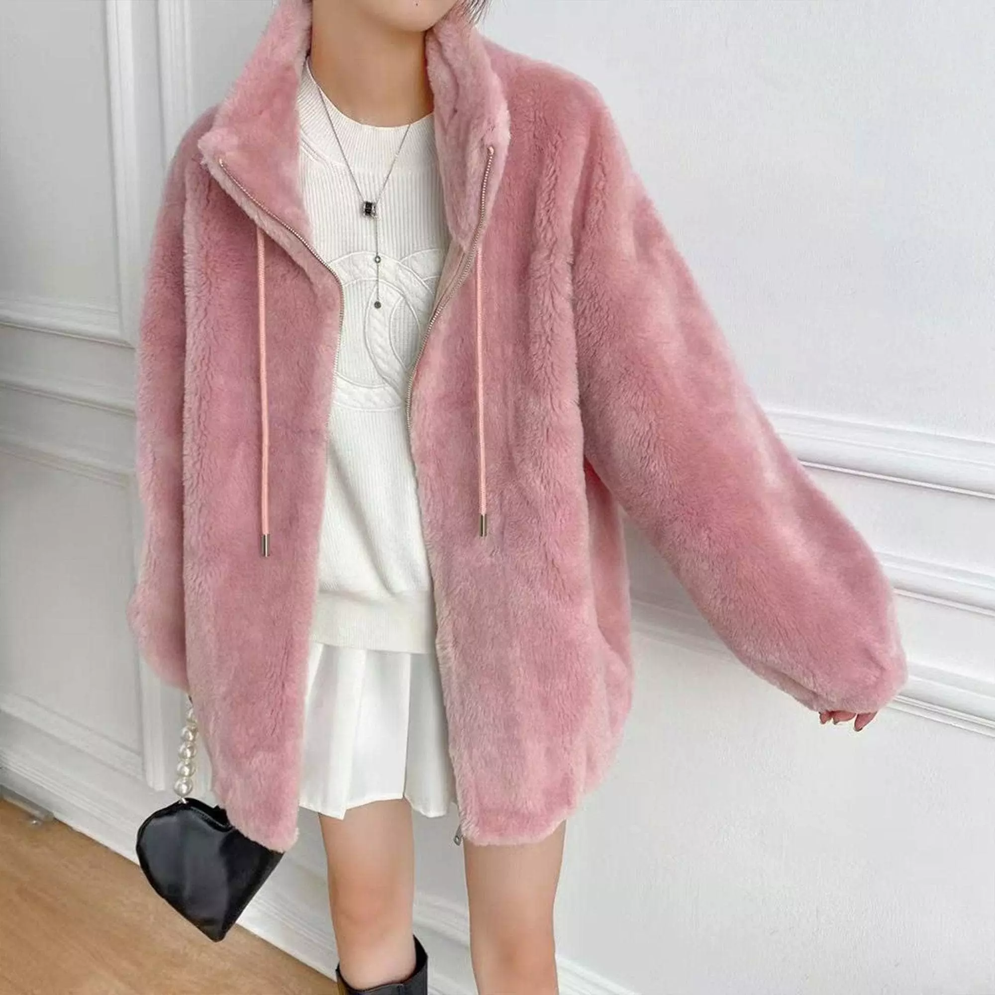 Ausnow Camille Sheepskin Teddy Jacket - Image 6