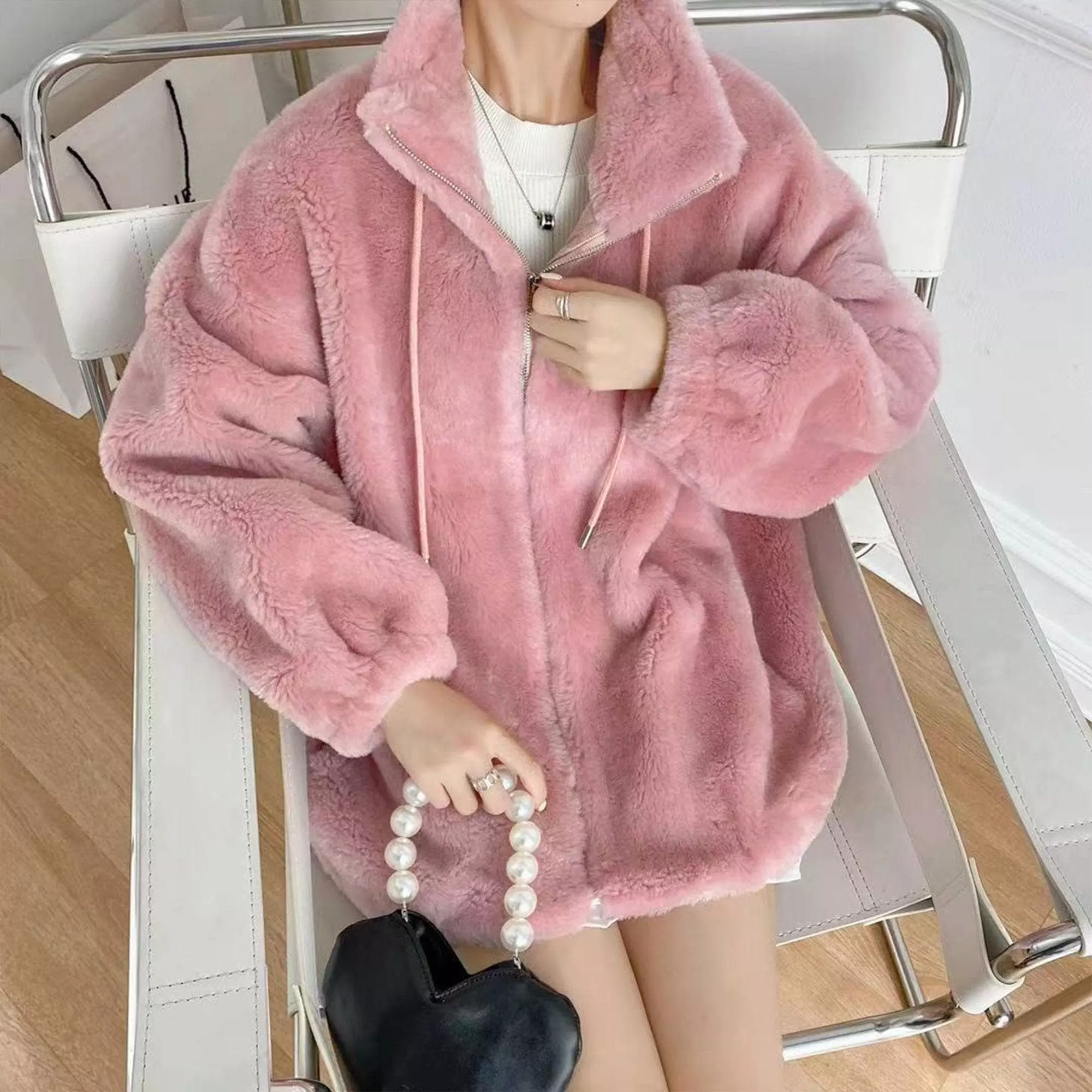 Ausnow Camille Sheepskin Teddy Jacket - Image 7