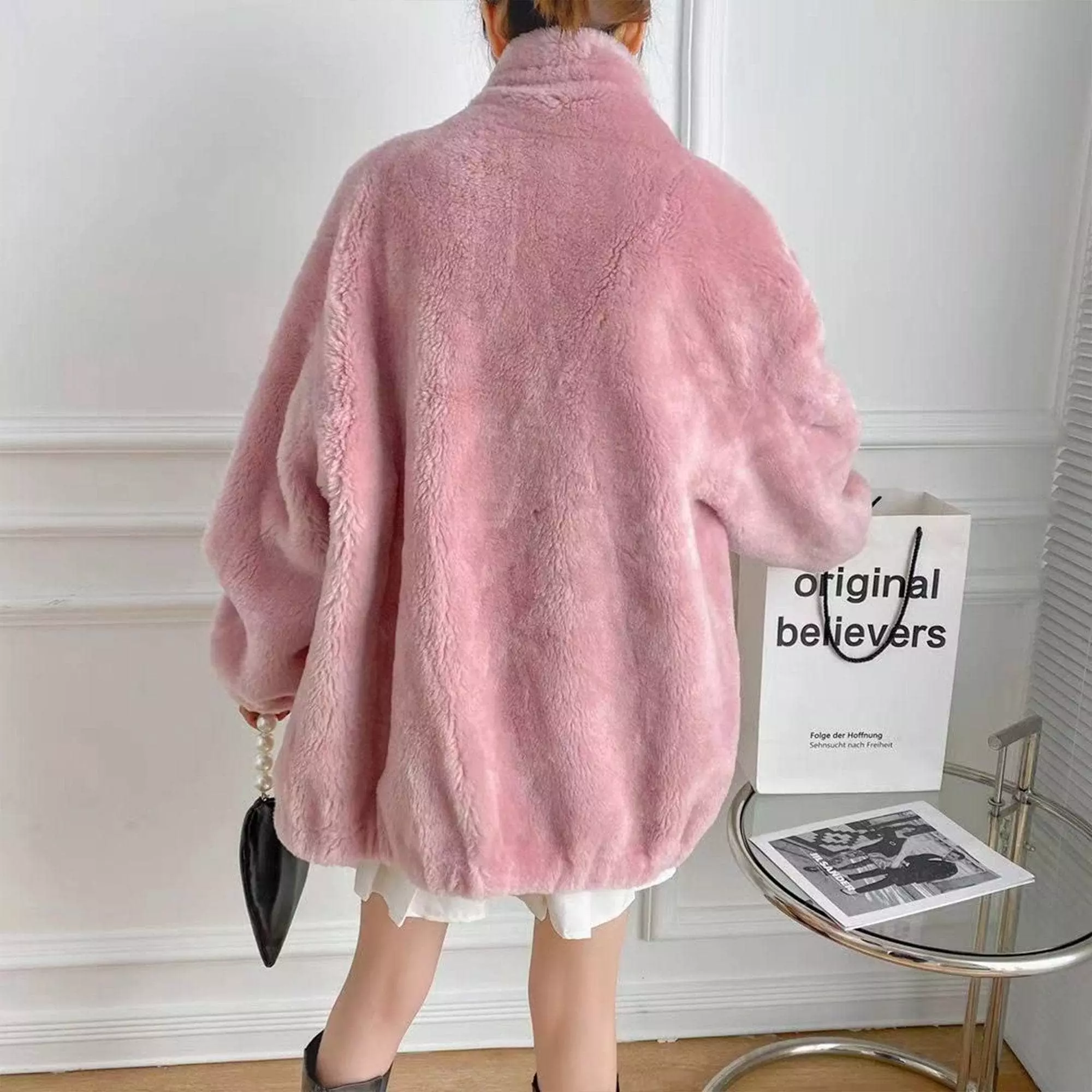 Ausnow Camille Sheepskin Teddy Jacket - Image 8