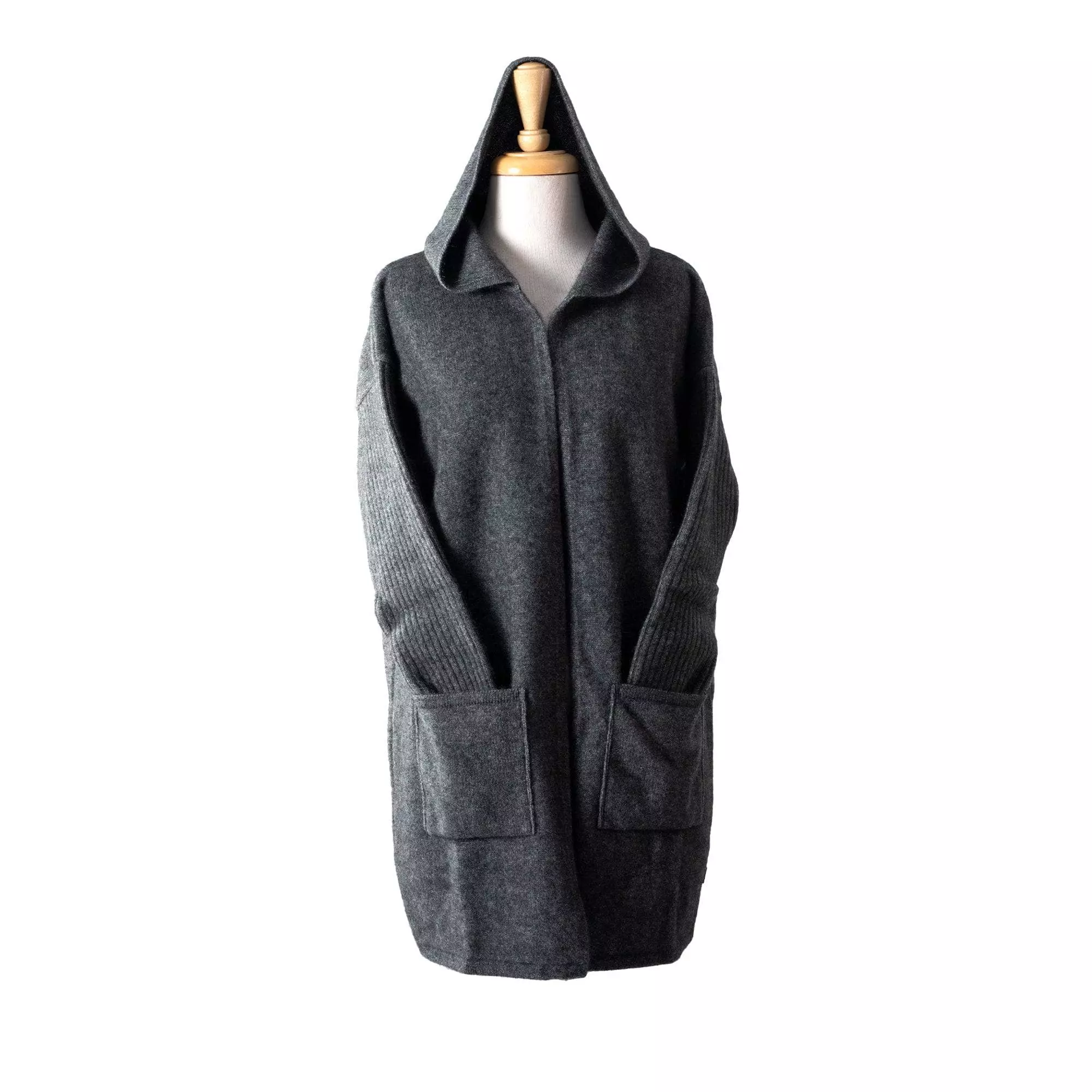 Koru Premium Possum And Merino Wool- Hooded Longline Cardigan