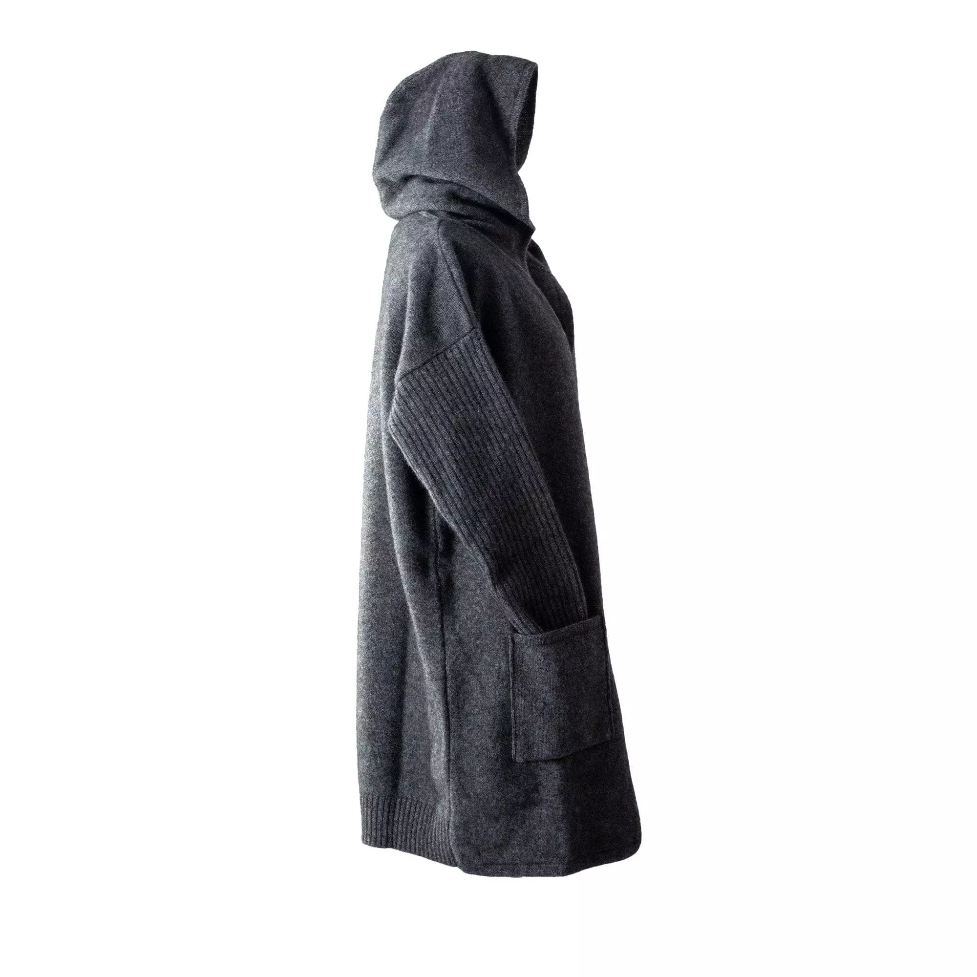 Koru Premium Possum And Merino Wool- Hooded Longline Cardigan - Image 2