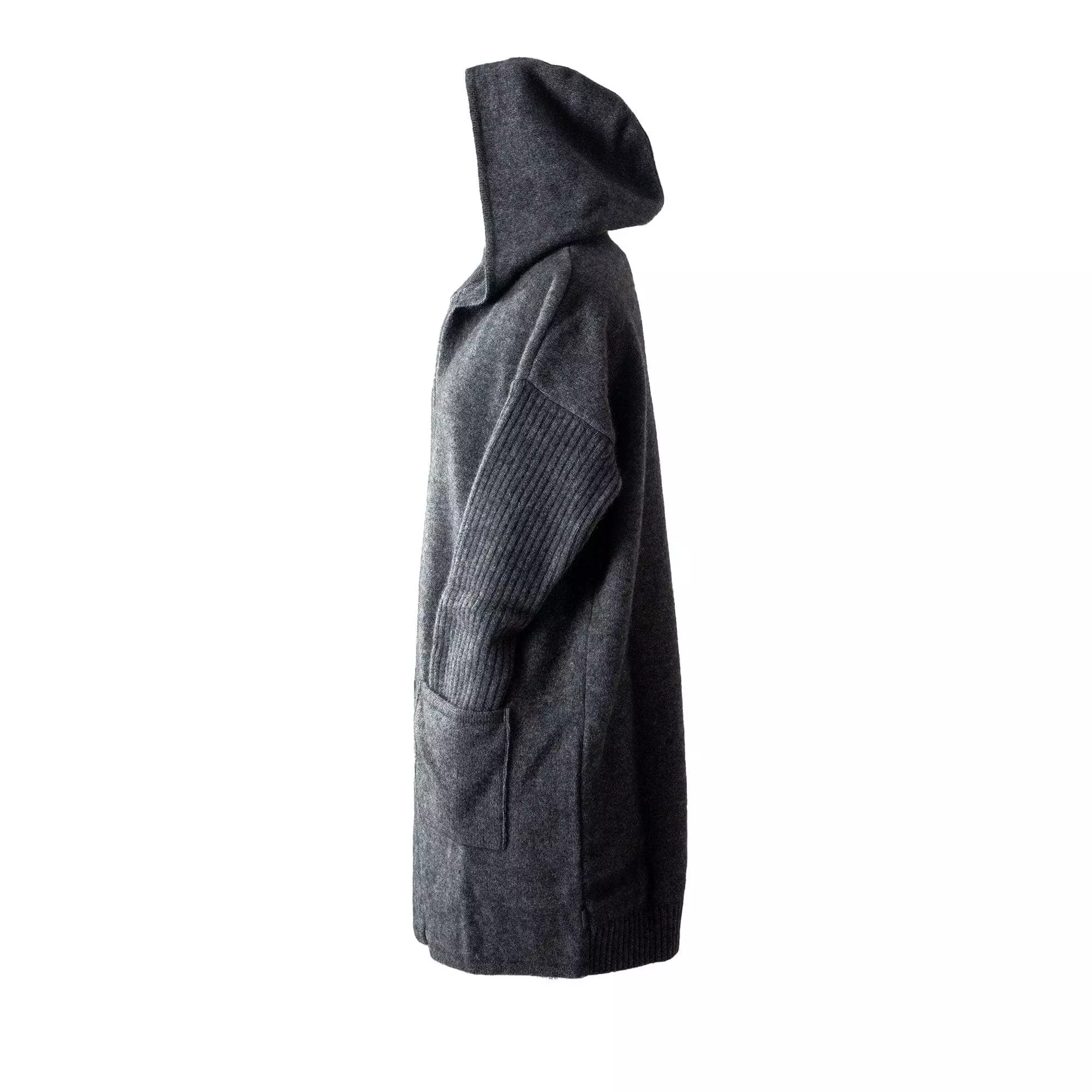 Koru Premium Possum And Merino Wool- Hooded Longline Cardigan - Image 3