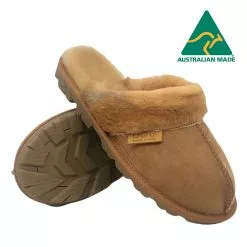 Roozee Kangaroo Fur Trim Scuff- Made In Australia