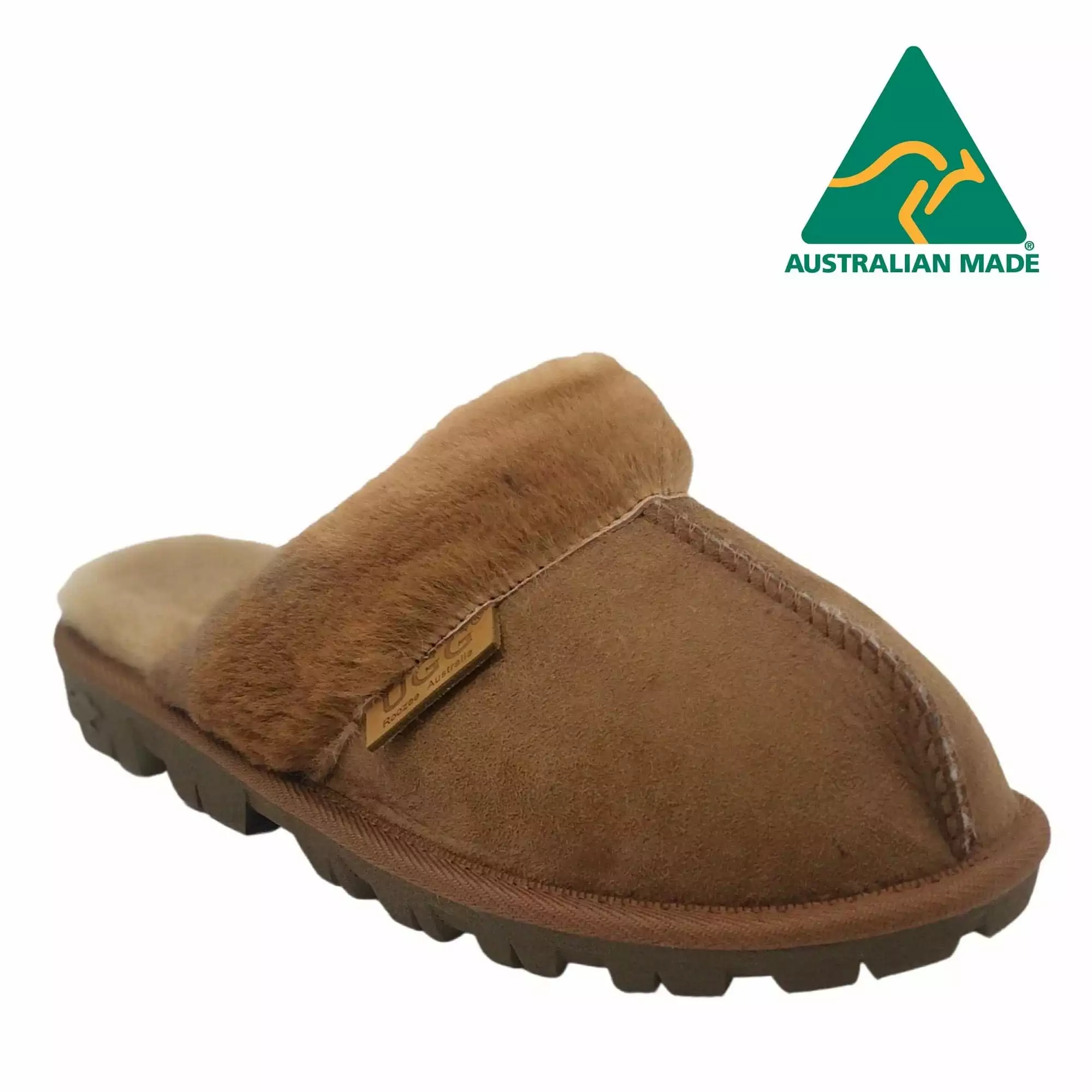 Roozee Kangaroo Fur Trim Scuff- Made In Australia - Image 3