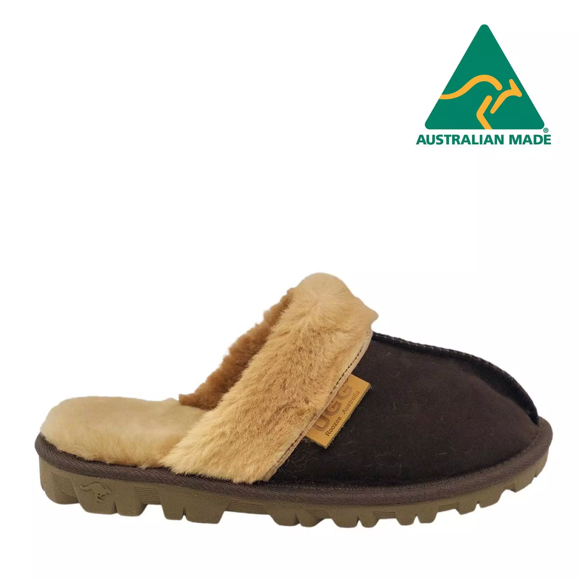 Roozee Kangaroo Fur Trim Scuff- Made In Australia - Image 6