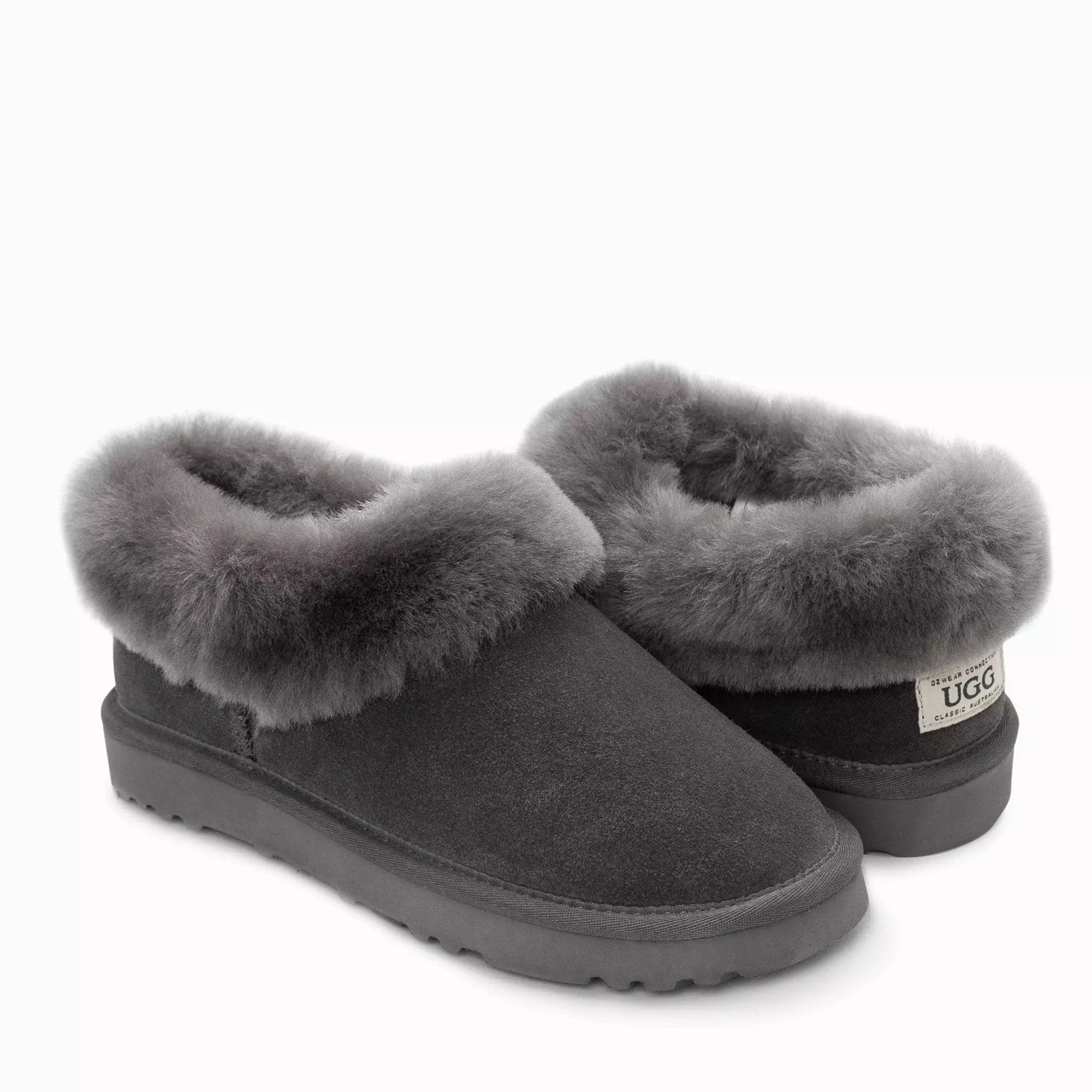 OZwear UGG Alberich Fluffy Collar Slippers - Image 10