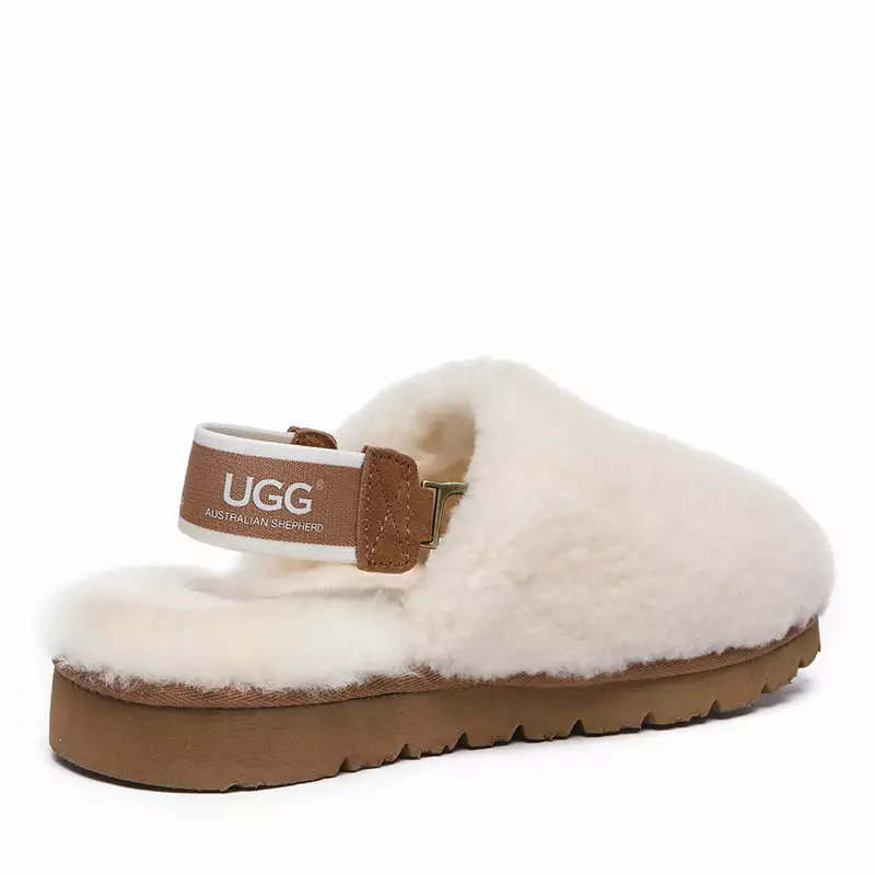 EverUgg UGG Chania Removable Strap Slingback Fluffy Slides - Image 2