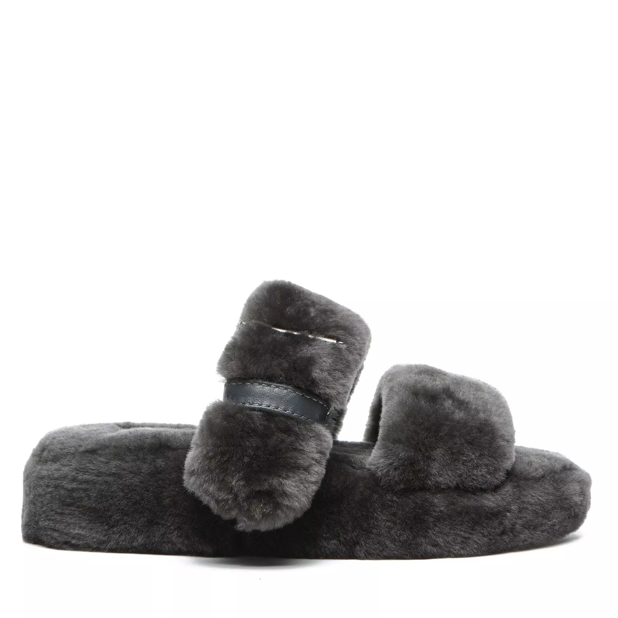 EverUgg UGG Jamella Fluffy Platform Slides - Image 8