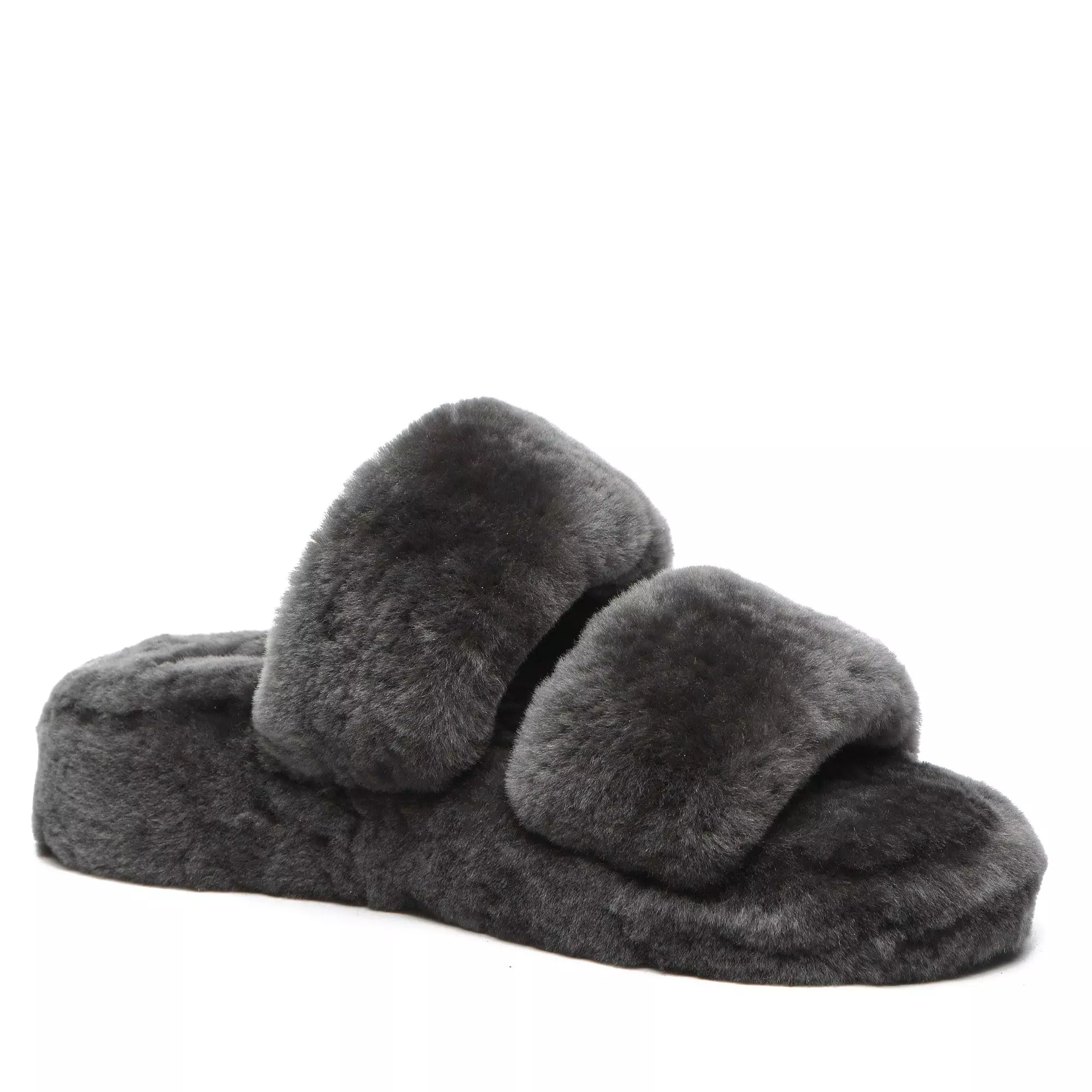 EverUgg UGG Jamella Fluffy Platform Slides - Image 9