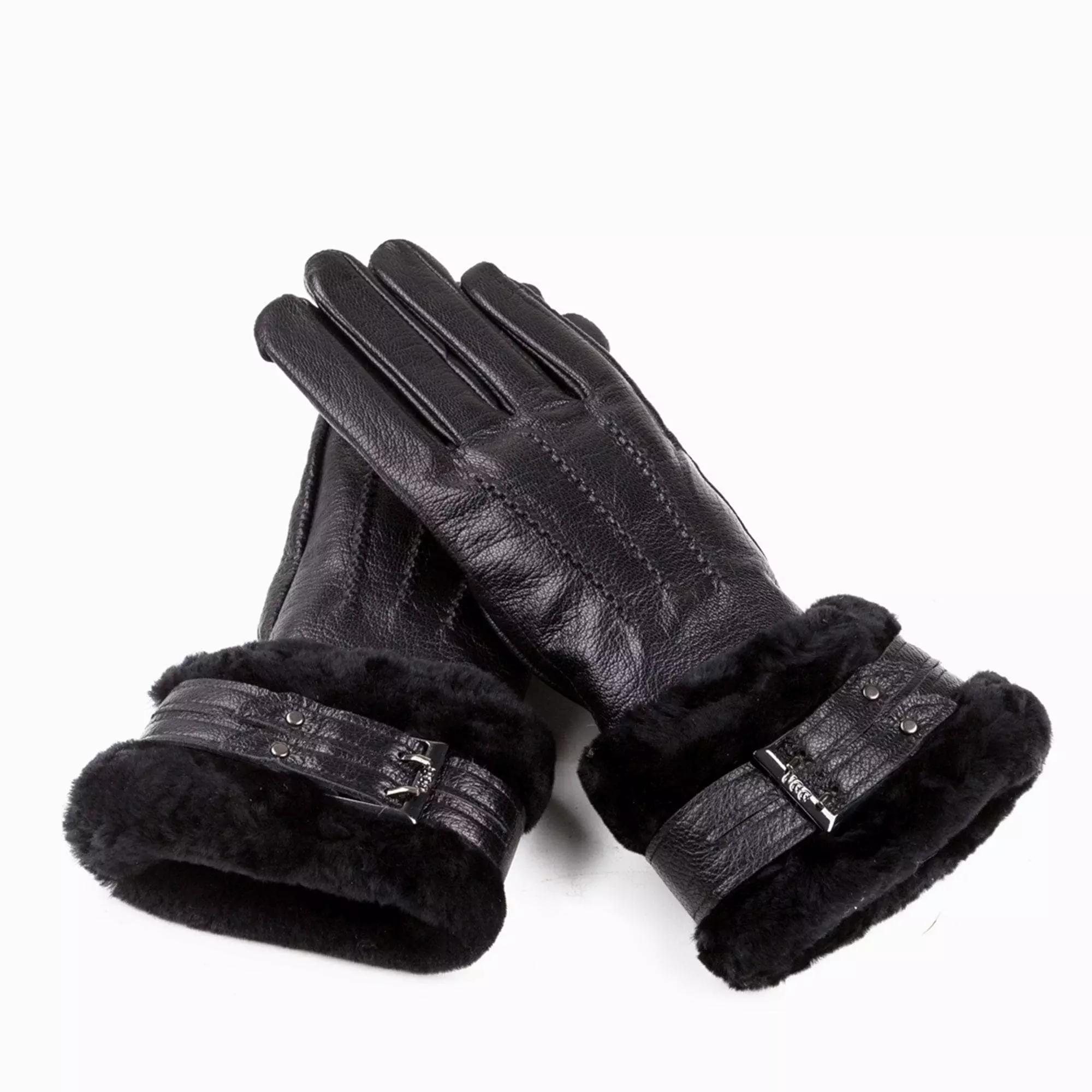 OZwear UGG Premium Lambskin Cuff Gloves - Image 2