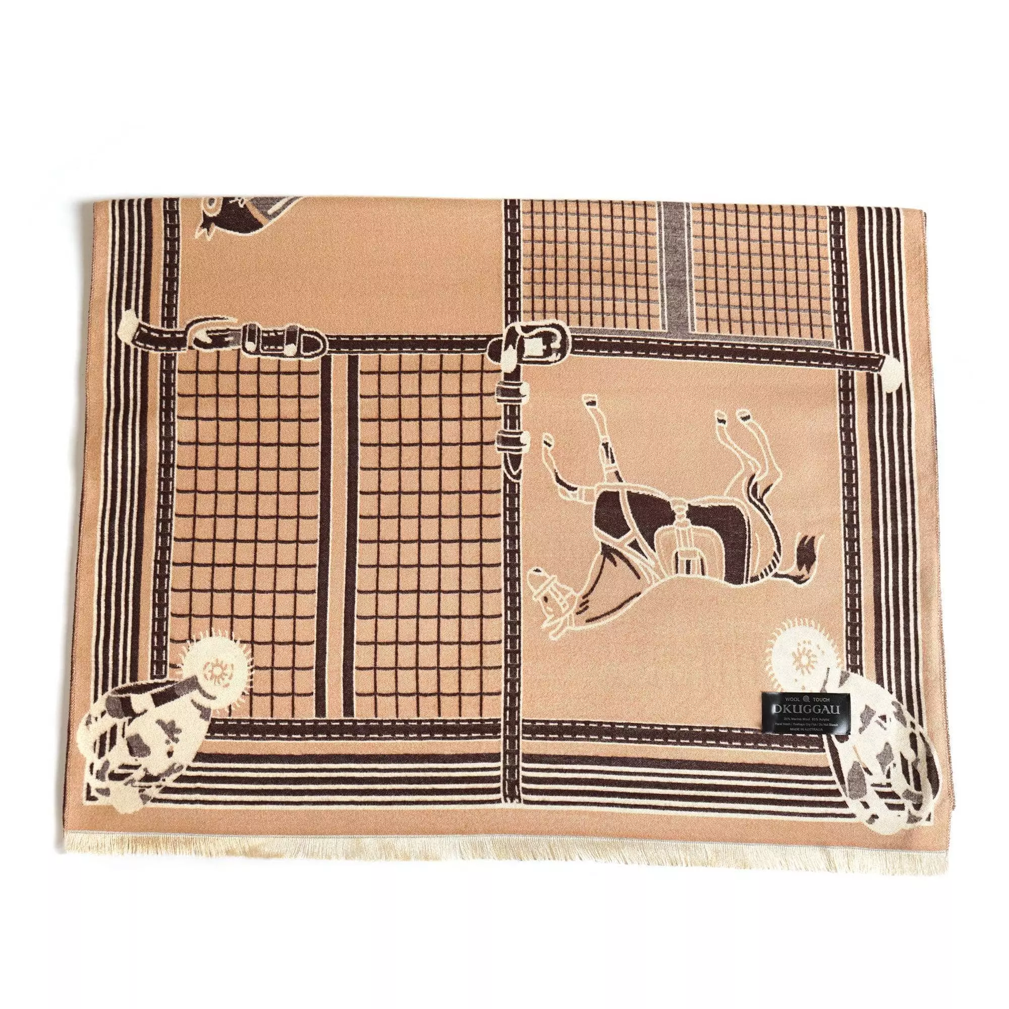 DK Sheepskin Women's Printed Elegant Scarf - Image 5